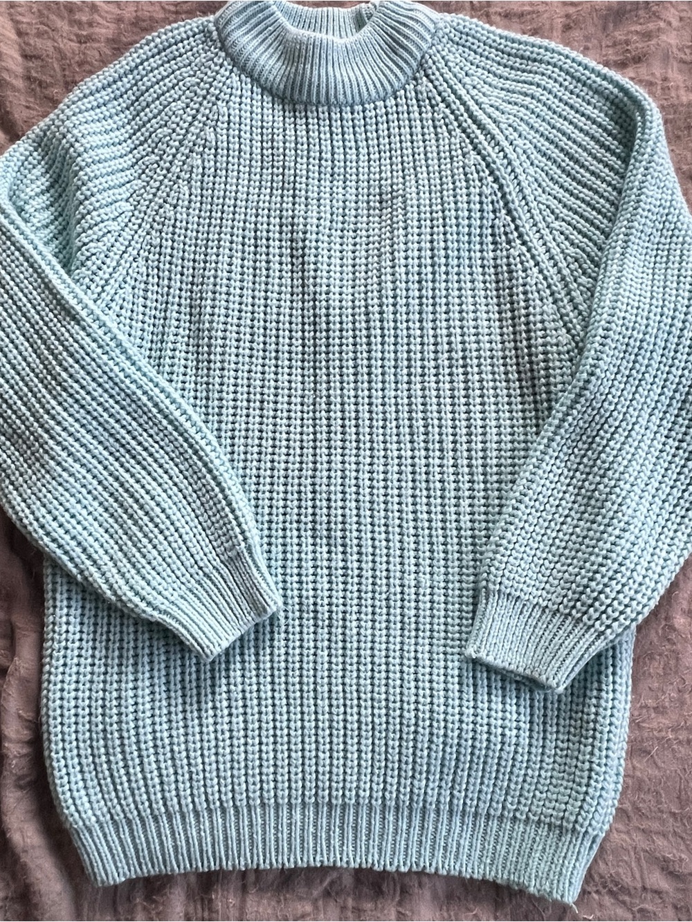 Hunt Club Blue Cozy Chunky Knit Crewneck Fall Winter Women’s Sweater Size M